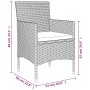 Juego de comedor para jardín 5 piezas con cojines gris y negro de , Conjuntos de jardín - Ref: Foro24-3156604, Precio: 350,91...