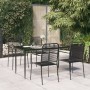 Juego de comedor jardín 5 pzas acero y cuerda de algodón negro de , Conjuntos de jardín - Ref: Foro24-3156540, Precio: 333,95...