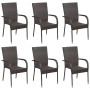 Juego de comedor de jardín 7 piezas ratán sintético marrón de , Conjuntos de jardín - Ref: Foro24-3156673, Precio: 415,54 €, ...