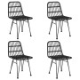 Juego de comedor de jardín 5 piezas ratán sintético negro de , Conjuntos de jardín - Ref: Foro24-3157897, Precio: 410,25 €, D...