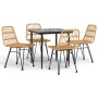 Juego de comedor de jardín 5 piezas ratán sintético de , Conjuntos de jardín - Ref: Foro24-3157874, Precio: 405,04 €, Descuen...