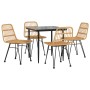 Juego de comedor de jardín 5 piezas ratán sintético de , Conjuntos de jardín - Ref: Foro24-3157874, Precio: 405,04 €, Descuen...