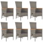 Set comedor jardín 7 pzas y cojines ratán sintético gris de , Conjuntos de jardín - Ref: Foro24-3157550, Precio: 923,59 €, De...