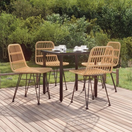 Juego de comedor de jardín 5 piezas ratán sintético de , Conjuntos de jardín - Ref: Foro24-3157888, Precio: 380,86 €, Descuen...