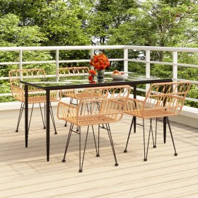 Juego de comedor de jardín 5 piezas ratán sintético de , Conjuntos de jardín - Ref: Foro24-3157848, Precio: 402,92 €, Descuen...