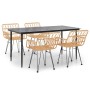 Juego de comedor de jardín 5 piezas ratán sintético de , Conjuntos de jardín - Ref: Foro24-3157848, Precio: 402,92 €, Descuen...