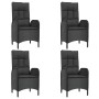 Set de muebles jardín 5 pzas con cojines ratán sintético negro de , Conjuntos de jardín - Ref: Foro24-3185191, Precio: 682,49...