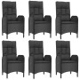 Set de comedor de jardín 7 pzas y cojines ratán sintético negro de , Conjuntos de jardín - Ref: Foro24-3185172, Precio: 878,6...