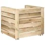 Set de muebles de palés jardín 2 piezas madera pino impregnada de vidaXL, Sofás modulares de exterior - Ref: Foro24-316204, P...