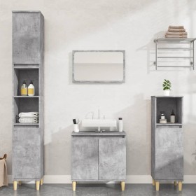 Set muebles de baño 2 piezas madera contrachapada gris hormigón de , Muebles de baño - Ref: Foro24-3185585, Precio: 174,95 €,...