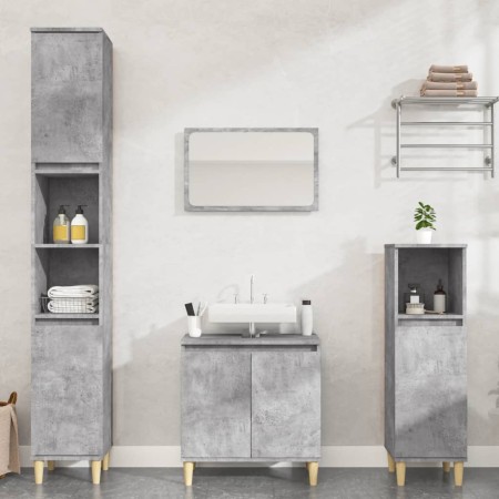 Set muebles de baño 2 piezas madera contrachapada gris hormigón de , Muebles de baño - Ref: Foro24-3185585, Precio: 174,95 €,...
