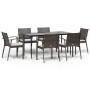 Juego comedor jardín 7 piezas y cojines ratán sintético y acero de , Conjuntos de jardín - Ref: Foro24-3186978, Precio: 540,2...