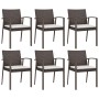 Juego comedor jardín 7 piezas y cojines ratán sintético y acero de , Conjuntos de jardín - Ref: Foro24-3186978, Precio: 540,2...