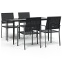 Juego de comedor para jardín 5 piezas ratán sintético y acero de , Conjuntos de jardín - Ref: Foro24-3187007, Precio: 279,28 ...