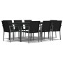Juego comedor jardín 9 piezas y cojines ratán sintético y acero de , Conjuntos de jardín - Ref: Foro24-3186952, Precio: 632,2...
