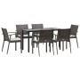 Juego comedor jardín 7 piezas y cojines ratán sintético y acero de , Conjuntos de jardín - Ref: Foro24-3186990, Precio: 524,8...