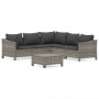 Set de muebles de jardín 6 pzas y cojines ratán sintético gris de , Conjuntos de jardín - Ref: Foro24-3187278, Precio: 502,94...