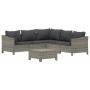 Set de muebles de jardín 6 pzas y cojines ratán sintético gris de , Conjuntos de jardín - Ref: Foro24-3187278, Precio: 502,94...