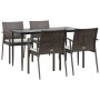 Juego comedor jardín 5 piezas y cojines ratán sintético y acero de , Conjuntos de jardín - Ref: Foro24-3186973, Precio: 388,9...