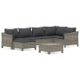 Set de muebles de jardín 7 pzas y cojines ratán sintético gris de , Conjuntos de jardín - Ref: Foro24-3187292, Precio: 508,93...