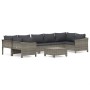 Set de muebles de jardín 8 pzas y cojines ratán sintético gris de , Conjuntos de jardín - Ref: Foro24-3187303, Precio: 610,83...