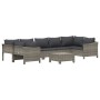 Set de muebles de jardín 8 pzas y cojines ratán sintético gris de , Conjuntos de jardín - Ref: Foro24-3187303, Precio: 610,83...