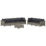 Set de muebles de jardín 8 pzas y cojines ratán sintético gris de , Conjuntos de jardín - Ref: Foro24-3187267, Precio: 640,42...