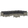 Set de muebles de jardín 9 pzas y cojines ratán sintético gris de , Conjuntos de jardín - Ref: Foro24-3187299, Precio: 747,91...