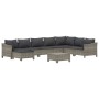Set de muebles de jardín 9 pzas y cojines ratán sintético gris de , Conjuntos de jardín - Ref: Foro24-3187299, Precio: 747,91...