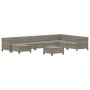 Set de muebles de jardín 9 pzas y cojines ratán sintético gris de , Conjuntos de jardín - Ref: Foro24-3187299, Precio: 747,91...