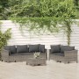 Set de muebles de jardín 6 pzas y cojines ratán sintético gris de , Conjuntos de jardín - Ref: Foro24-3187265, Precio: 559,20...