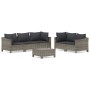 Set de muebles de jardín 6 pzas y cojines ratán sintético gris de , Conjuntos de jardín - Ref: Foro24-3187265, Precio: 559,20...
