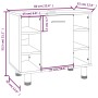 Set de muebles baño 3 pzas madera contrachapada roble ahumado de , Muebles de baño - Ref: Foro24-3187606, Precio: 198,22 €, D...