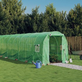 Invernadero con estructura de acero verde 40 m² 20x2x2 m de , Invernaderos - Ref: Foro24-3188025, Precio: 681,15 €, Descuento: %