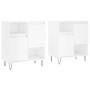 Aparadores 2 uds madera contrachapada blanco brillo de , Aparadores - Ref: Foro24-3190127, Precio: 122,40 €, Descuento: %