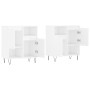 Aparadores 2 uds madera contrachapada blanco brillo de , Aparadores - Ref: Foro24-3190127, Precio: 122,40 €, Descuento: %