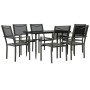 Juego de comedor para jardín 7 piezas acero y textilene negro de , Conjuntos de jardín - Ref: Foro24-3200721, Precio: 394,08 ...