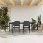 Juego de comedor de jardín 7 pzas ratán sintético y acero negro de , Conjuntos de jardín - Ref: Foro24-3203278, Precio: 386,0...
