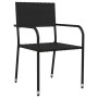 Juego de comedor de jardín 7 pzas ratán sintético y acero negro de , Conjuntos de jardín - Ref: Foro24-3203278, Precio: 386,0...
