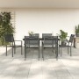 Juego de comedor para jardín 7 piezas acero y textilene negro de , Conjuntos de jardín - Ref: Foro24-3200723, Precio: 416,99 ...