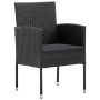 Juego de comedor de jardín 9 pzas ratán sintético y acero negro de , Conjuntos de jardín - Ref: Foro24-3203343, Precio: 686,4...