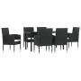 Juego de comedor de jardín 7 pzas ratán sintético y acero negro de , Conjuntos de jardín - Ref: Foro24-3203317, Precio: 386,3...