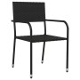 Juego de comedor de jardín 5 pzas ratán sintético y acero negro de , Conjuntos de jardín - Ref: Foro24-3203284, Precio: 220,3...