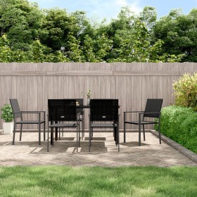 Juego de comedor para jardín 7 piezas ratán sintético y acero de , Conjuntos de jardín - Ref: Foro24-3187024, Precio: 338,55 ...