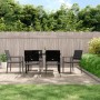 Juego de comedor para jardín 7 piezas ratán sintético y acero de , Conjuntos de jardín - Ref: Foro24-3187024, Precio: 338,55 ...