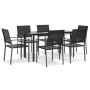Juego de comedor para jardín 7 piezas ratán sintético y acero de , Conjuntos de jardín - Ref: Foro24-3187024, Precio: 338,55 ...
