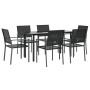 Juego de comedor para jardín 7 piezas ratán sintético y acero de , Conjuntos de jardín - Ref: Foro24-3187024, Precio: 338,55 ...