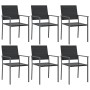Juego de comedor para jardín 7 piezas ratán sintético y acero de , Conjuntos de jardín - Ref: Foro24-3187024, Precio: 338,55 ...