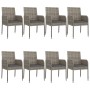 Set comedor jardín 9 pzas y cojines ratán sintético negro gris de , Conjuntos de jardín - Ref: Foro24-3185153, Precio: 671,02...