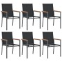 Juego de comedor para jardín 7 piezas acero y textilene negro de , Conjuntos de jardín - Ref: Foro24-3187039, Precio: 533,68 ...